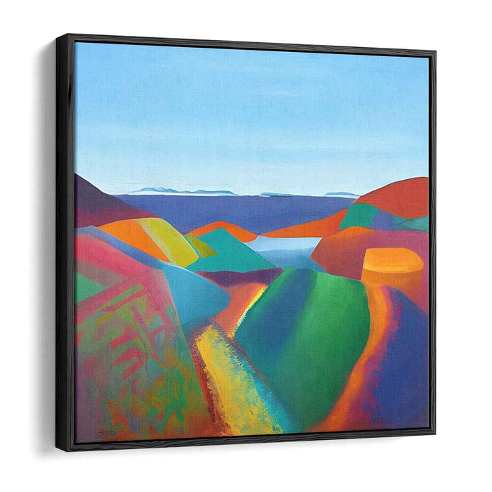 Color Mirage: Abstract Colorful Landscape Canvas Art Print