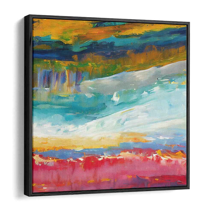 Eternal Echoes Plains: Abstract Expressionist Landscape Canvas Art