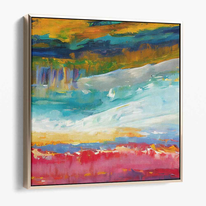 Eternal Echoes Plains: Abstract Expressionist Landscape Canvas Art