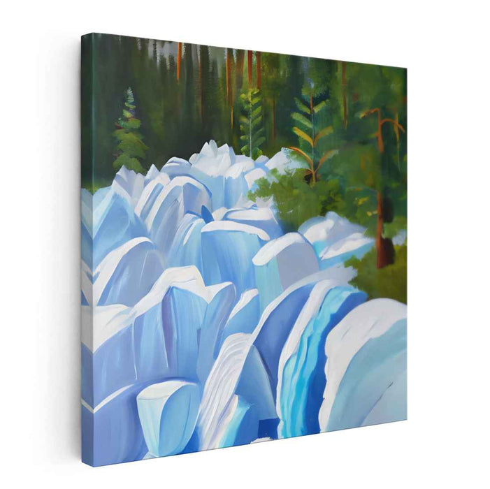 Frozen Wilderness: Contrasting Landscape Canvas Art