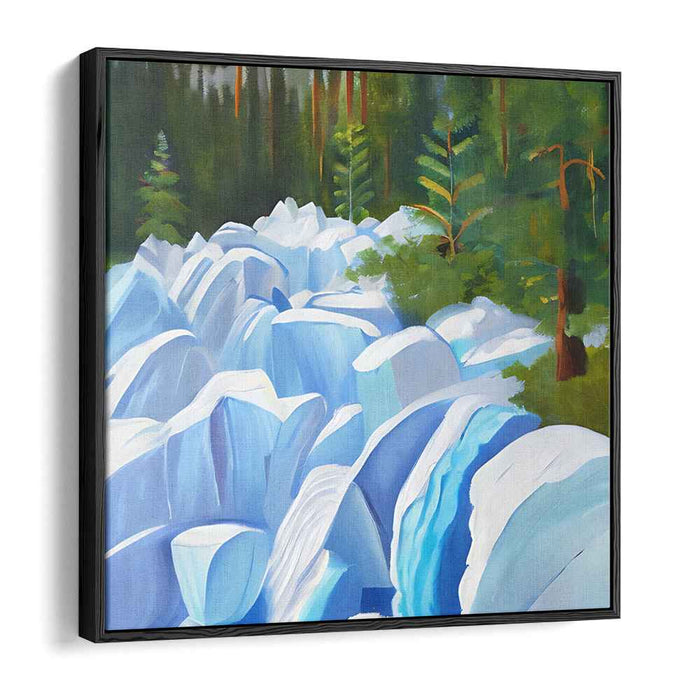 Frozen Wilderness: Contrasting Landscape Canvas Art