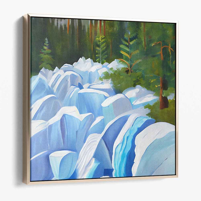 Frozen Wilderness: Contrasting Landscape Canvas Art