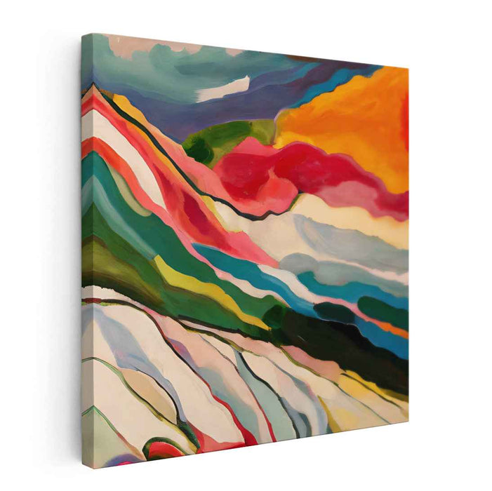 Infinite Horizon Journey: Abstract Landscape Canvas Art
