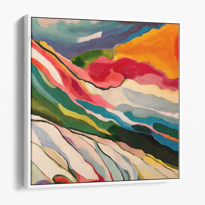 Infinite Horizon Journey: Abstract Landscape Canvas Art