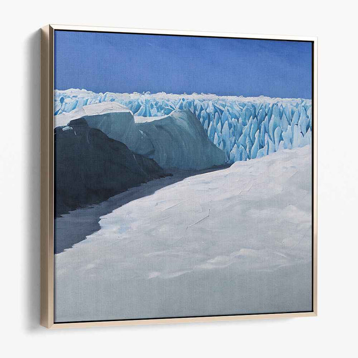 Icy Majesty: Photorealistic Glacier Landscape Canvas Art Print