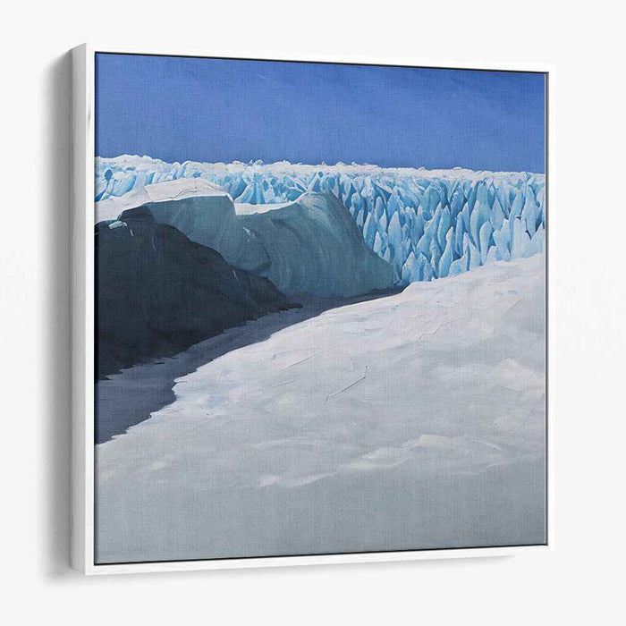 Icy Majesty: Photorealistic Glacier Landscape Canvas Art Print