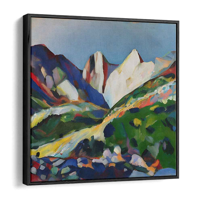 Mountains of Emotion: Abstract Expressionist Mountain Landscape Canvas Art Print