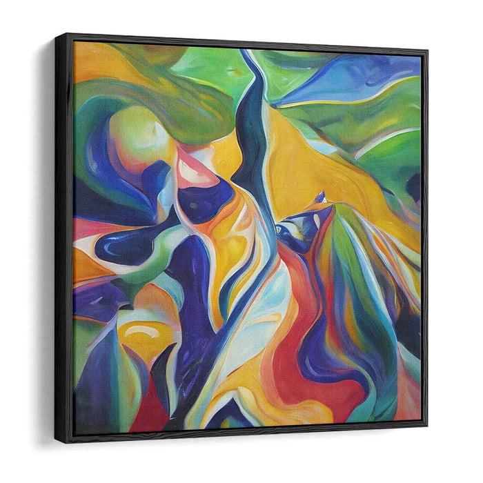 Exuberant Swirls: Abstract Expressionist Color Symphony Canvas Art Print