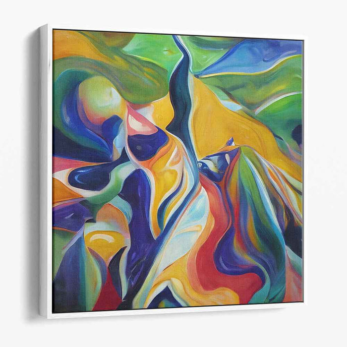 Exuberant Swirls: Abstract Expressionist Color Symphony Canvas Art Print