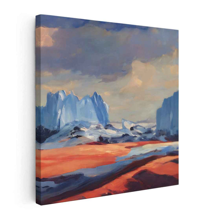 Arctic Blaze: A Vivid Landscape of Icy Majesty