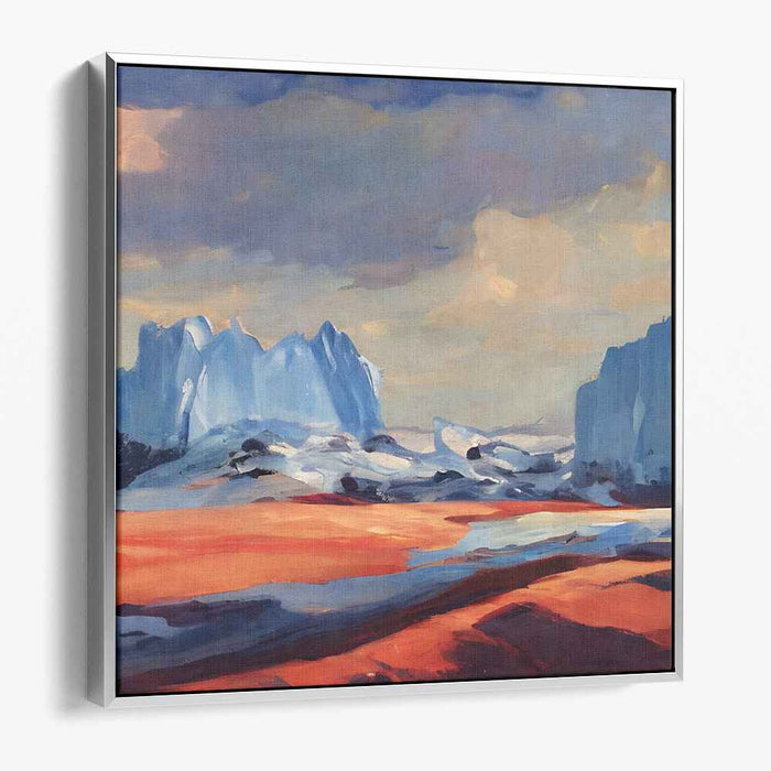 Arctic Blaze: A Vivid Landscape of Icy Majesty