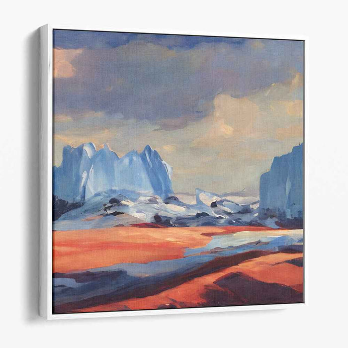 Arctic Blaze: A Vivid Landscape of Icy Majesty