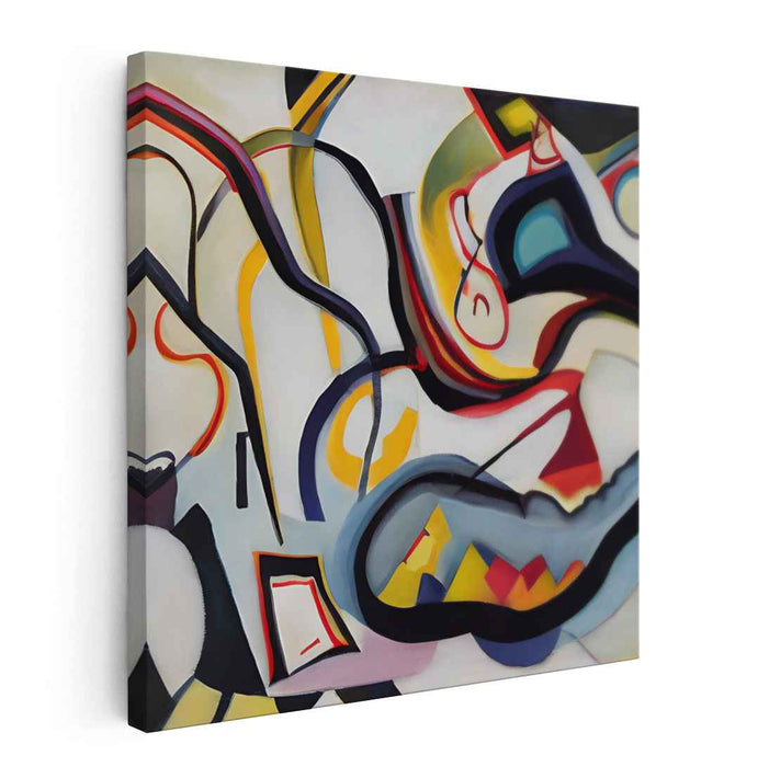 Heartfelt Explosion: Abstract Expressionist Canvas Art Print