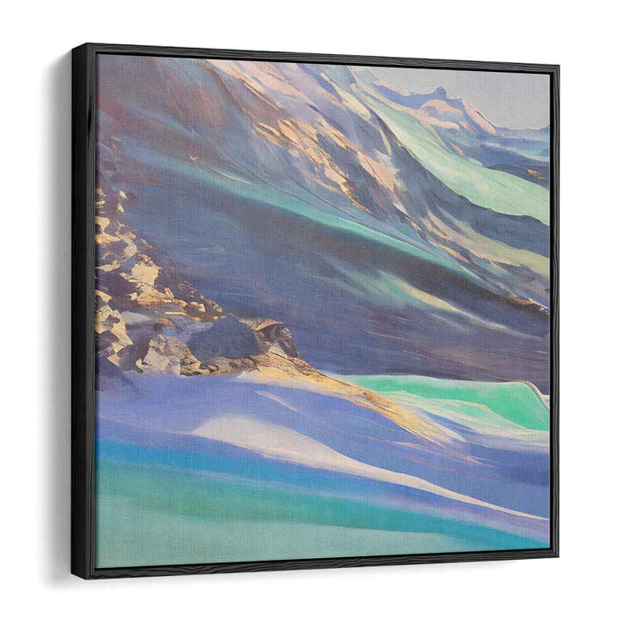 Elevated Perspectives: Abstract Mountain Landscape Canvas Art Print