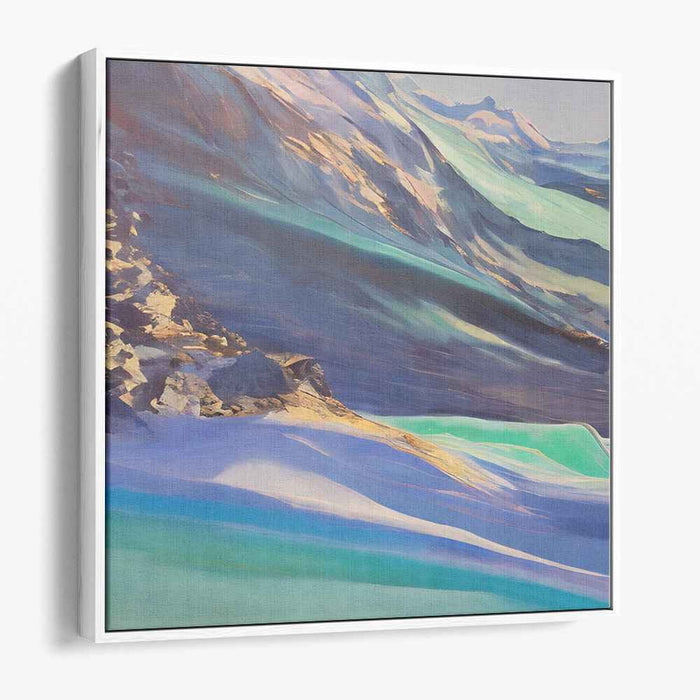 Elevated Perspectives: Abstract Mountain Landscape Canvas Art Print