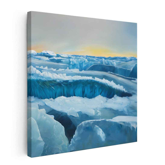 Frozen Dreamscape Mirage: Arctic Ice Landscape Canvas Art