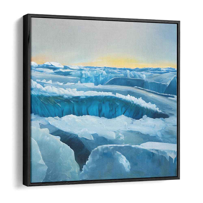 Frozen Dreamscape Mirage: Arctic Ice Landscape Canvas Art