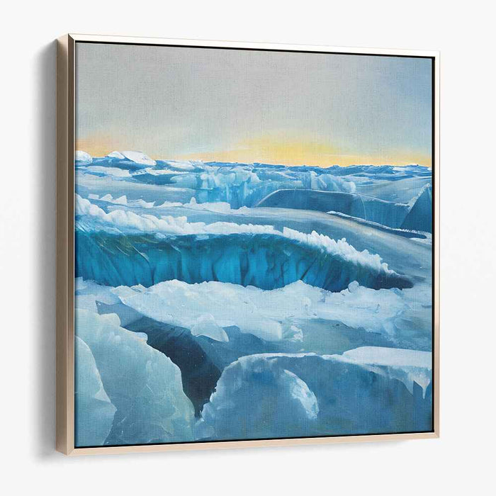 Frozen Dreamscape Mirage: Arctic Ice Landscape Canvas Art