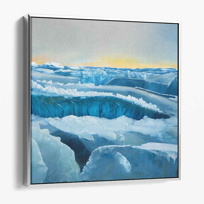 Frozen Dreamscape Mirage: Arctic Ice Landscape Canvas Art