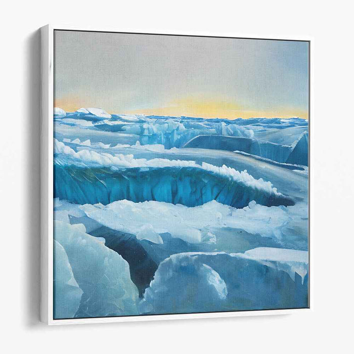 Frozen Dreamscape Mirage: Arctic Ice Landscape Canvas Art
