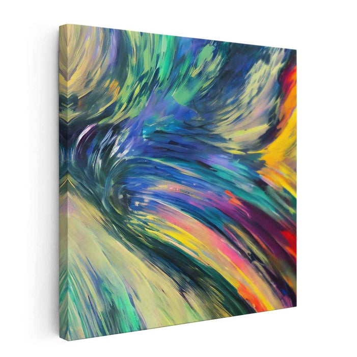 Vibrant Swirl: Dynamic Abstract Expressionist Canvas Art Print