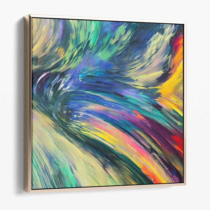 Vibrant Swirl: Dynamic Abstract Expressionist Canvas Art Print