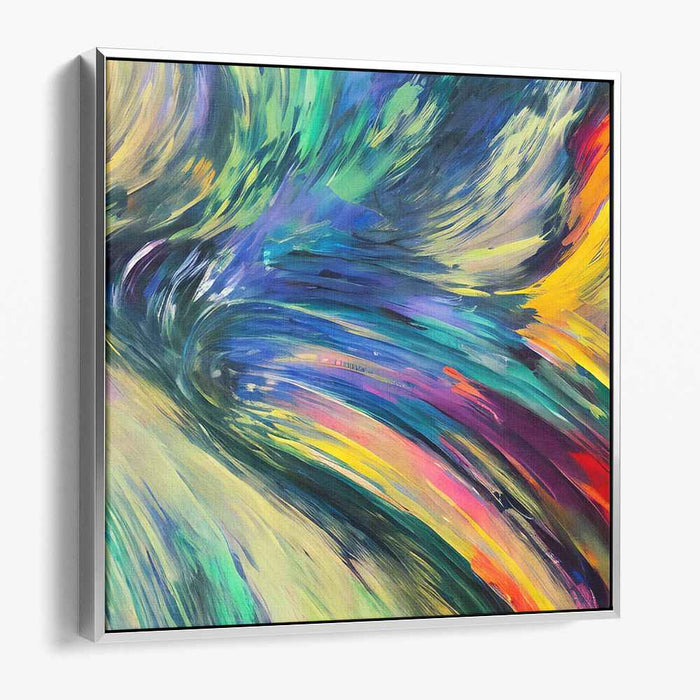 Vibrant Swirl: Dynamic Abstract Expressionist Canvas Art Print