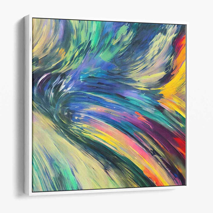 Vibrant Swirl: Dynamic Abstract Expressionist Canvas Art Print
