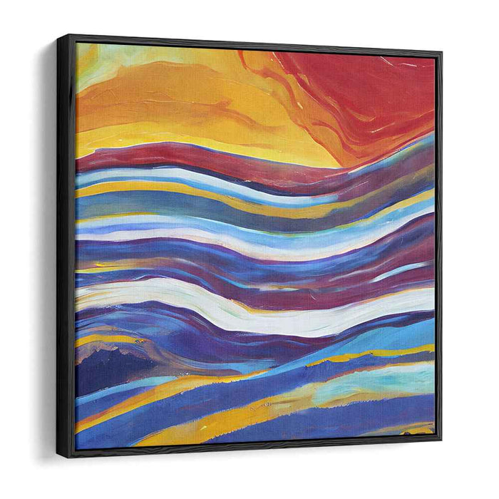Artistic Sun Serenade: Expressionist Sunset Canvas Art Print