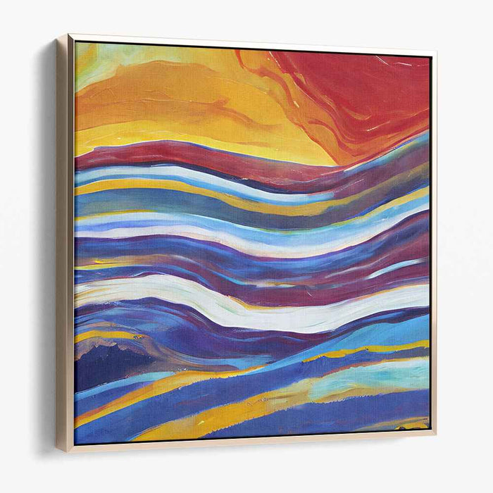 Artistic Sun Serenade: Expressionist Sunset Canvas Art Print