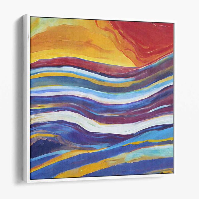 Artistic Sun Serenade: Expressionist Sunset Canvas Art Print