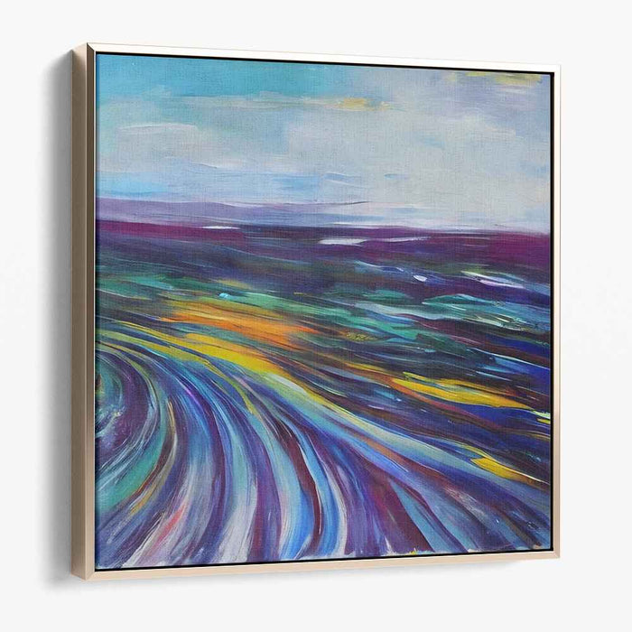 Spectral Eddy: Abstract Expressionist Color Swirl Canvas Art Print