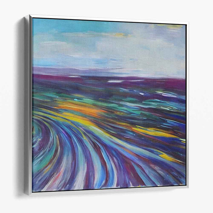 Spectral Eddy: Abstract Expressionist Color Swirl Canvas Art Print