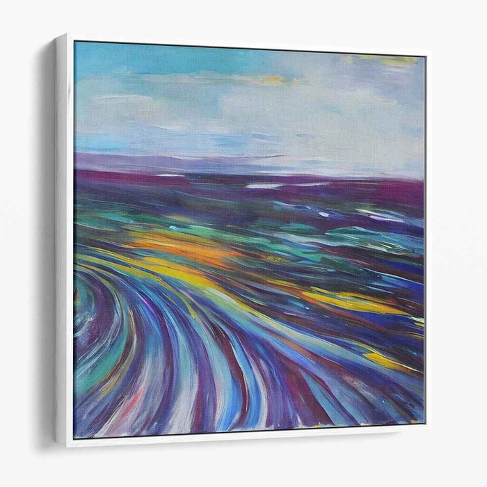Spectral Eddy: Abstract Expressionist Color Swirl Canvas Art Print