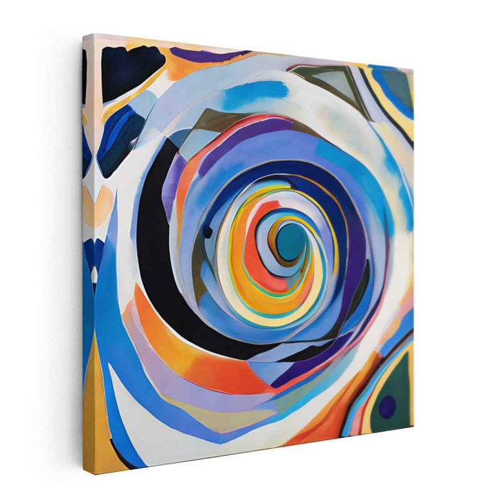Whimsical Whirlpool Harmony: Abstract Spiral Canvas Art Print