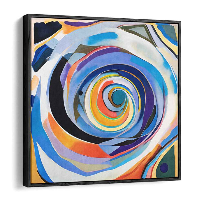 Whimsical Whirlpool Harmony: Abstract Spiral Canvas Art Print