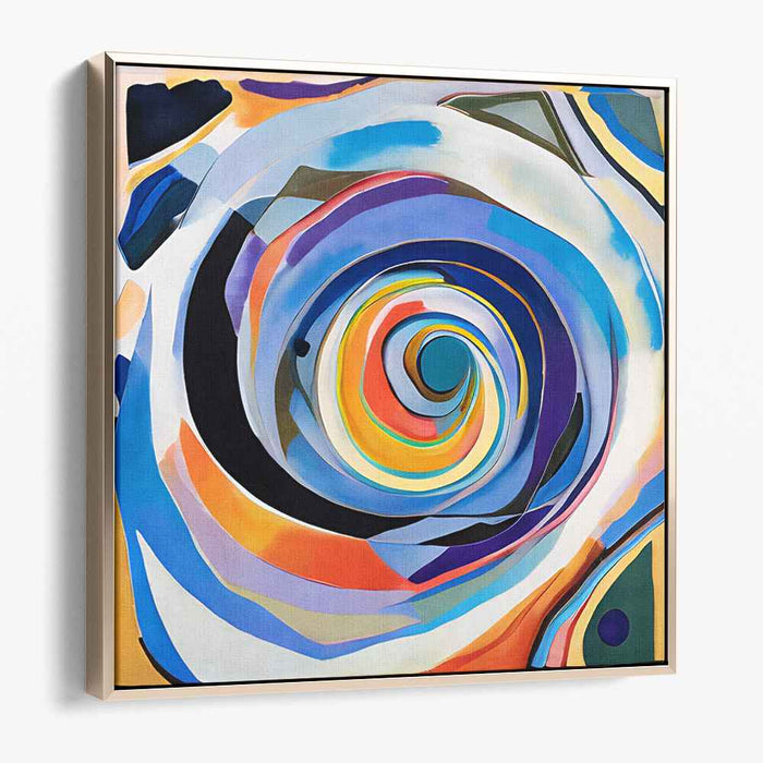 Whimsical Whirlpool Harmony: Abstract Spiral Canvas Art Print