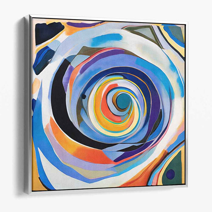 Whimsical Whirlpool Harmony: Abstract Spiral Canvas Art Print