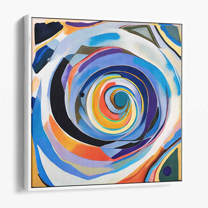 Whimsical Whirlpool Harmony: Abstract Spiral Canvas Art Print