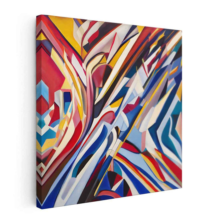 Colorful Emotions Bursting: Abstract Expressionist Canvas Art