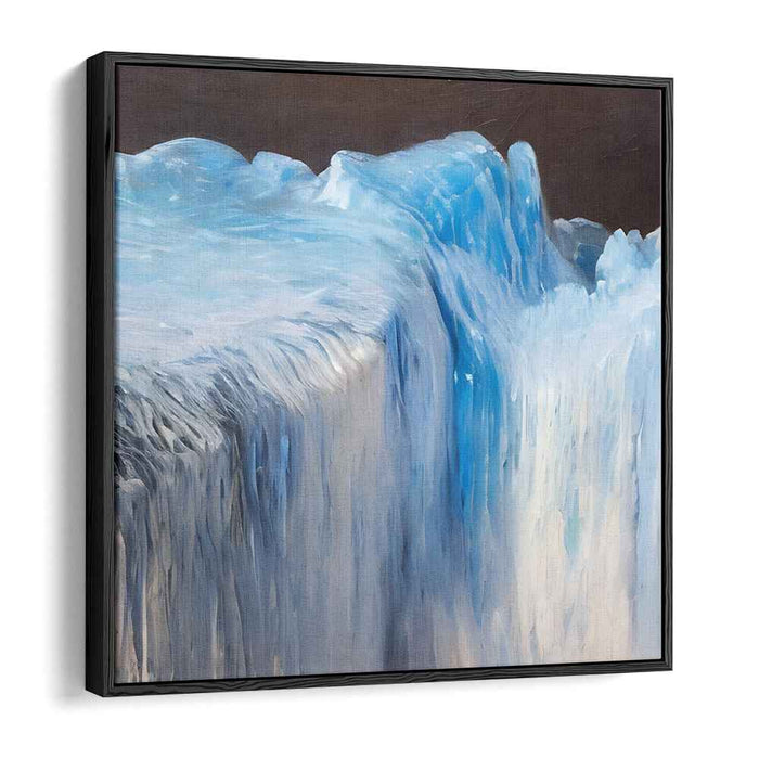 Frozen Dreamscape Gallery Delight: Hyper-Realistic Icy Blue Landscape Canvas Art Print