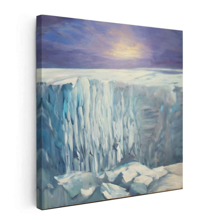 Eternal Icefall: Serene Arctic Landscape Canvas Art