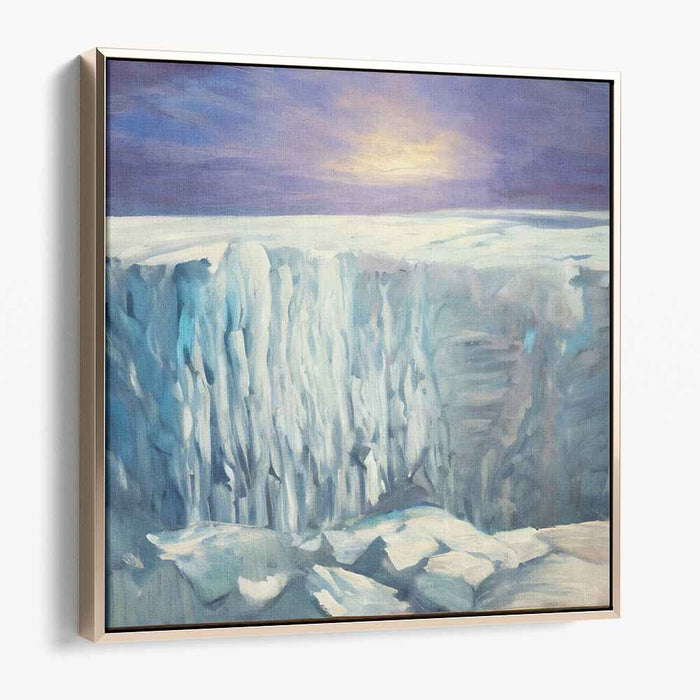 Eternal Icefall: Serene Arctic Landscape Canvas Art