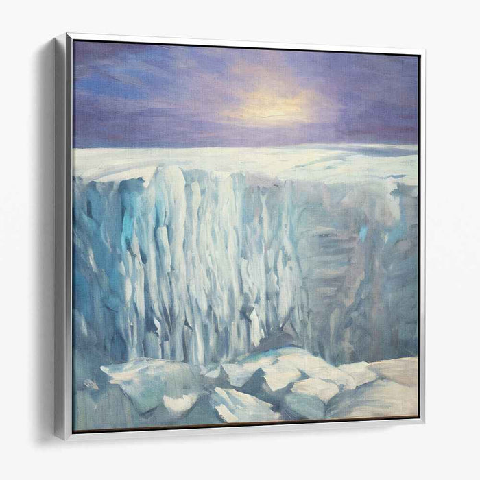 Eternal Icefall: Serene Arctic Landscape Canvas Art