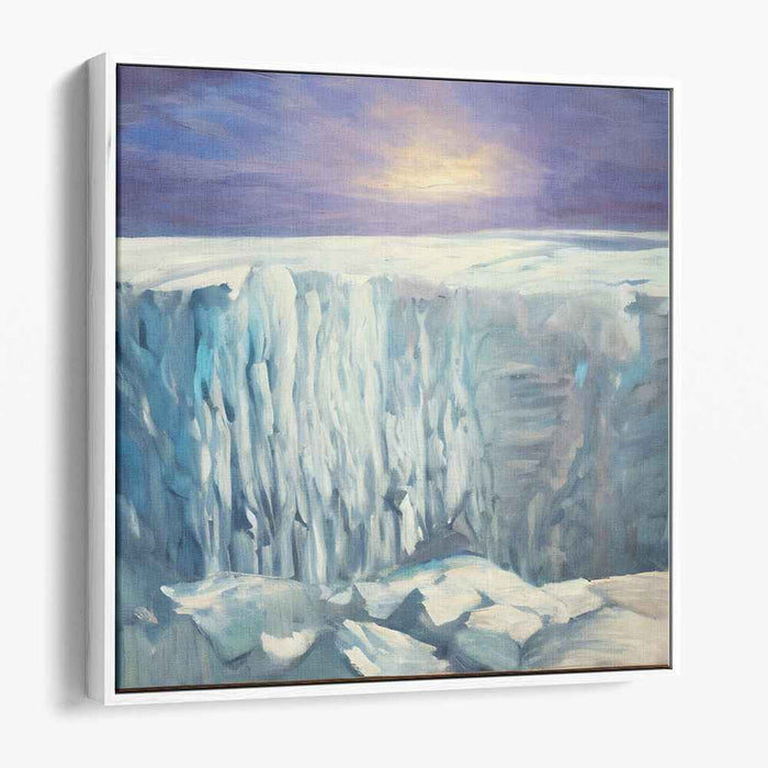 Eternal Icefall: Serene Arctic Landscape Canvas Art