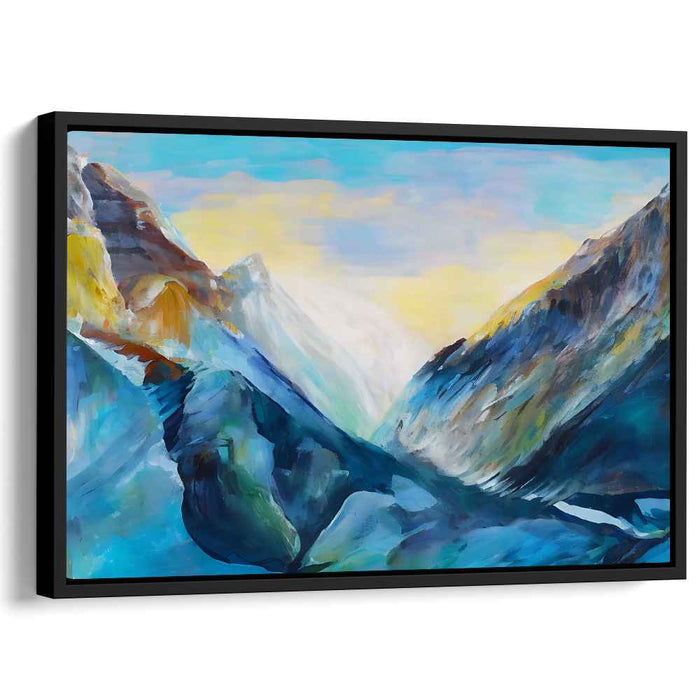 First Light Peaks: Serene Mountain Landscape at Dawn