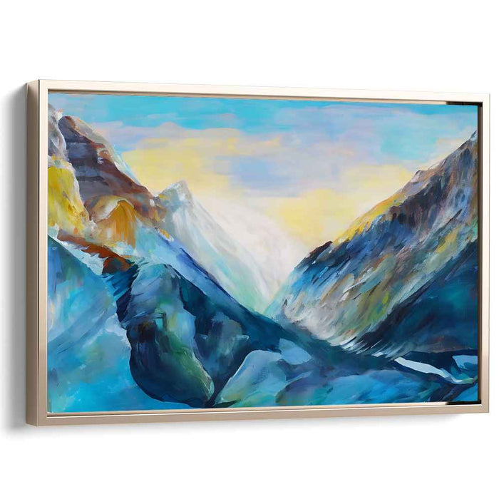 First Light Peaks: Serene Mountain Landscape at Dawn