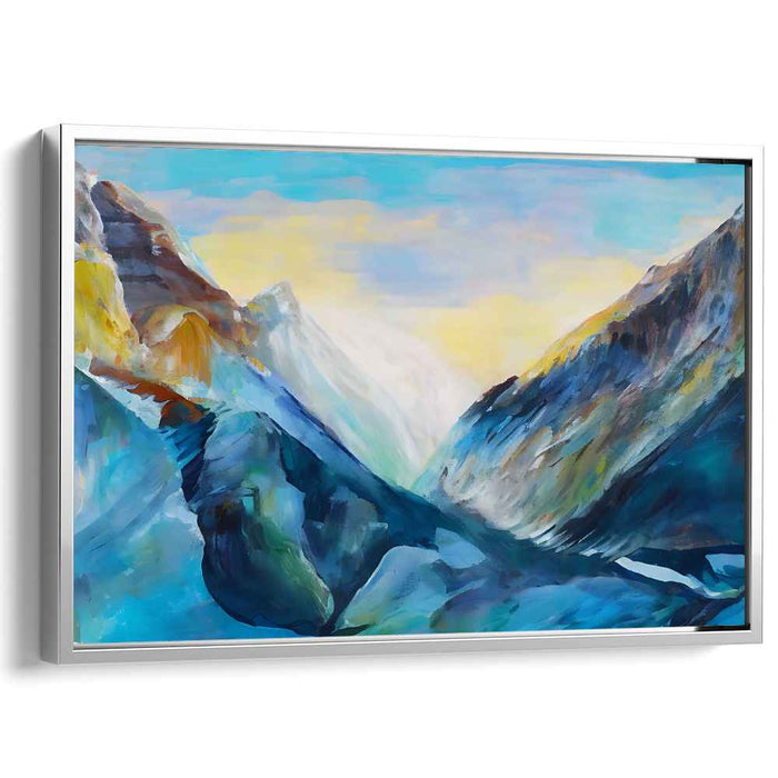 First Light Peaks: Serene Mountain Landscape at Dawn