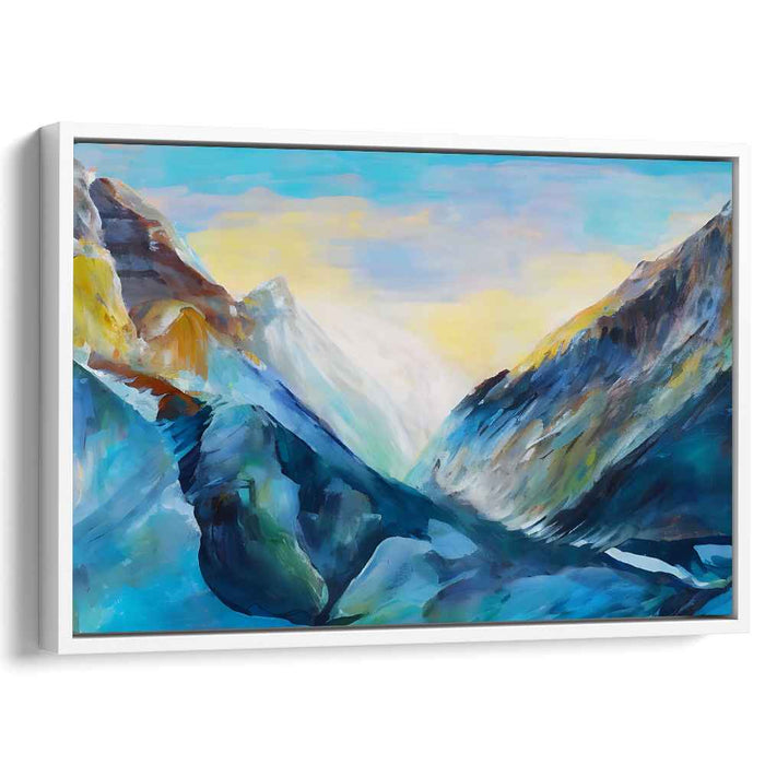 First Light Peaks: Serene Mountain Landscape at Dawn