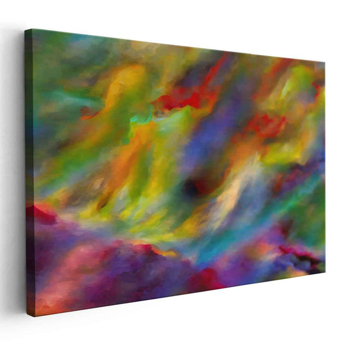 Whispers In The Abstract Realm: A Mesmerizing Abstract Journey Canvas Art